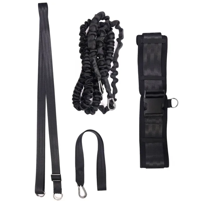 เข็มขัดฝึกว่ายน้ำ สายรัดยืดหยุ่นสำหรับฝึกว่ายน้ำ สายรัดสำหรับฝึกว่ายน้ำแบบอยู่กับที่ เชือกบันจี้จัมพ์ สายรัดต้านทาน 6