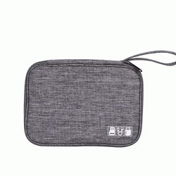 Travel Electronics Cable Organizer & Accessory Storage Pouch (Gray)