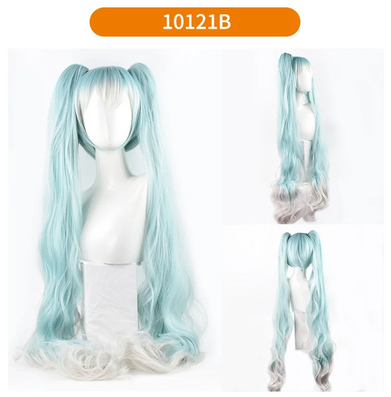 2024 SNOW MIKU Split style double ponytail cosplay wig Hatsune Miku cosplay wig VocAloid Miku  Aqua Blue lolita wig VOCALOID