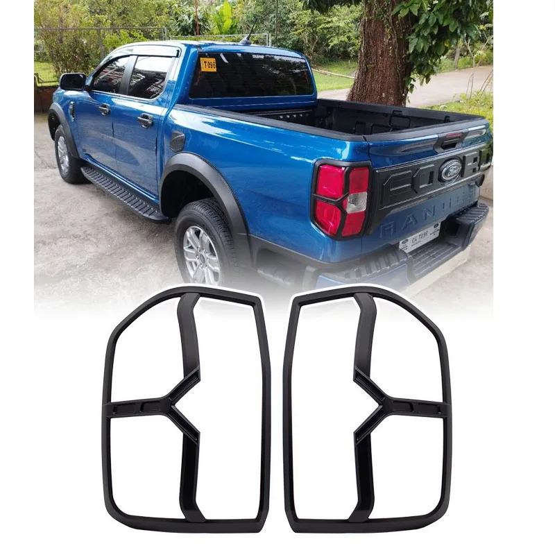 Rear Lamps Cover ABS Matte Black Tail Lamp Hoods For Ford Ranger T9 PX4 MK4  SPORT WILDTRAK 2022 2023 4X4 Accessories - AliExpress