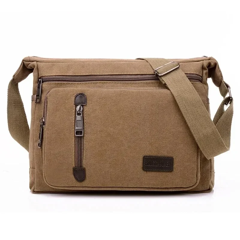 Borsa a tracolla in tela bottiglia uomo donna casual semplice moda retrò tracolla croce quadrata borsa a tracolla multistrato - immagine 2