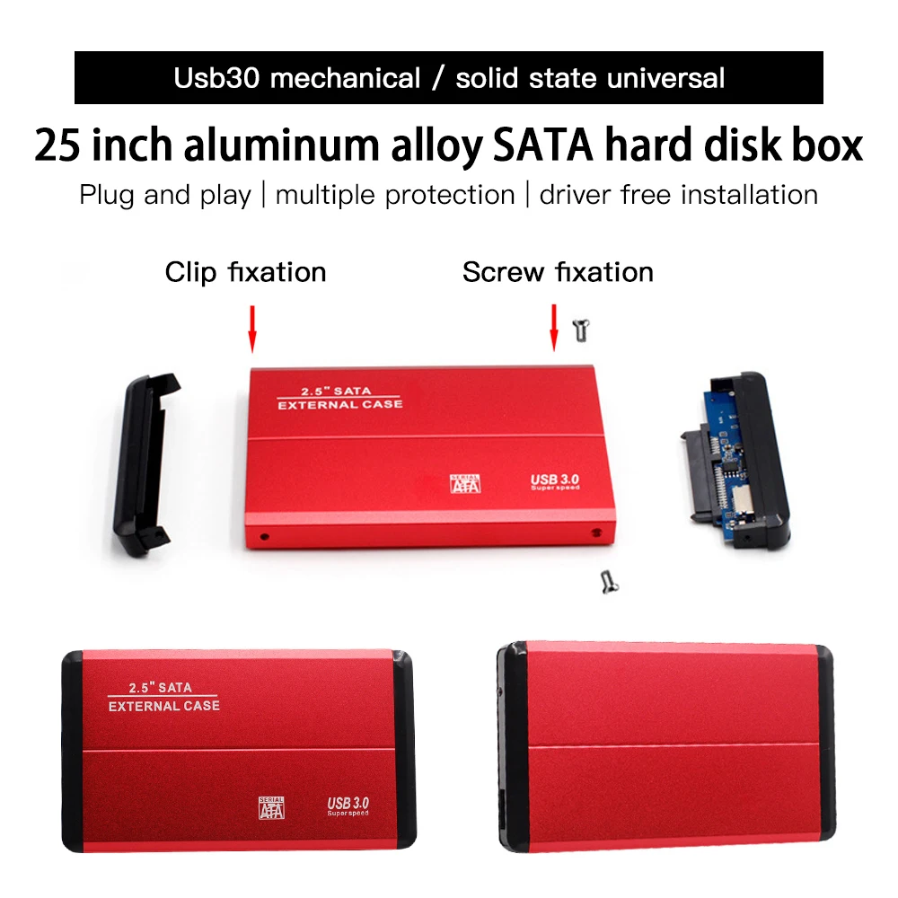 2.5 ġ USB 3.0 3.1 SATA HDD Ŭ SSD Ʈ ϵ ̺ ڽ,  ũž  Ʈ, ϵ ũ ڽ   , 8TB