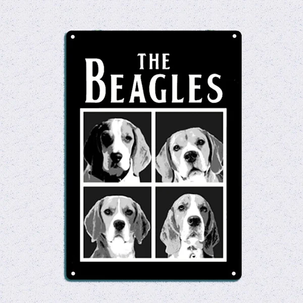 The Beagles Funny Dog Lover Metal Tin Signs