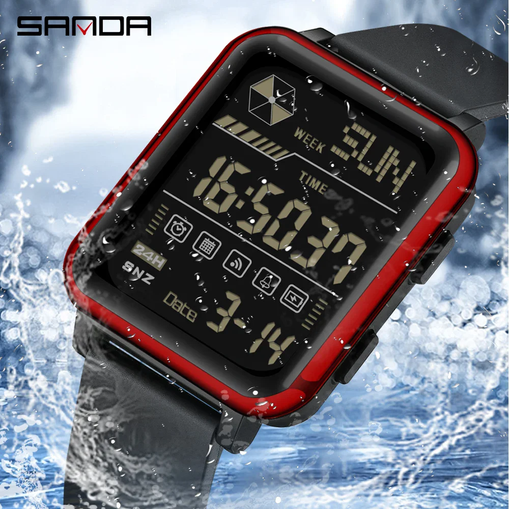 時計 SANDA SANDA Top Fashion Men's Leisure Electronic Watch Multifunctional
