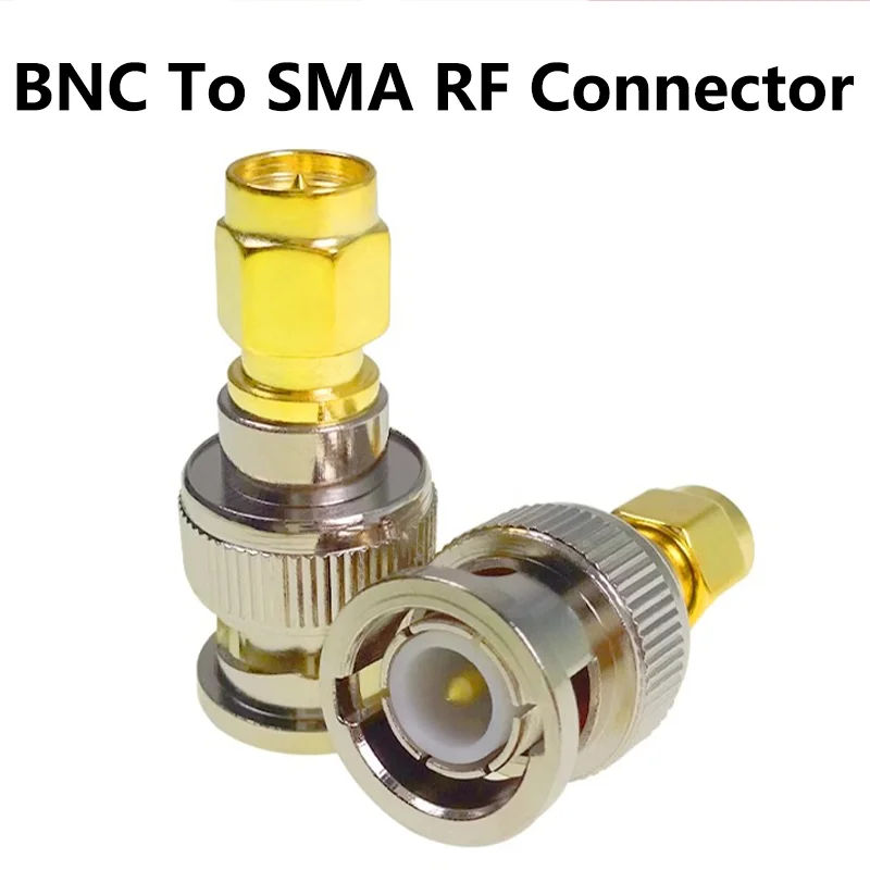 5PCS BNC Male Plug To SMA Male Connector Adapter RF Connectors For Wireless LAN Device CoaxialCable WiFi Ham or Handheld Radios