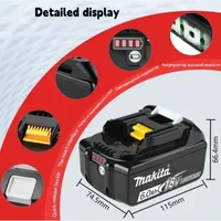 Batterie rechargeable Makita 18V 6.0Ah authentique 2026, puissante et longue durée, + perceuse électrique + chargeur, pour outils électriques Makita 5