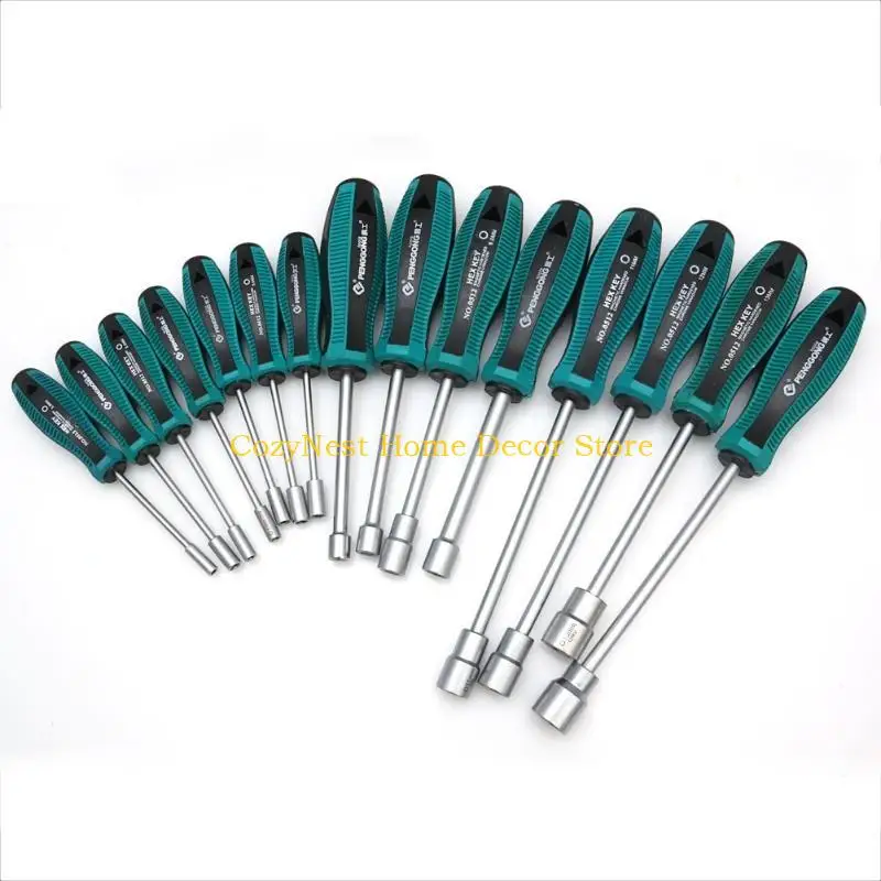 92MF 홈 장식 소켓 드라이버 렌치 헥스 너트 키트 리버 핸드 도구 5.5mm 부품