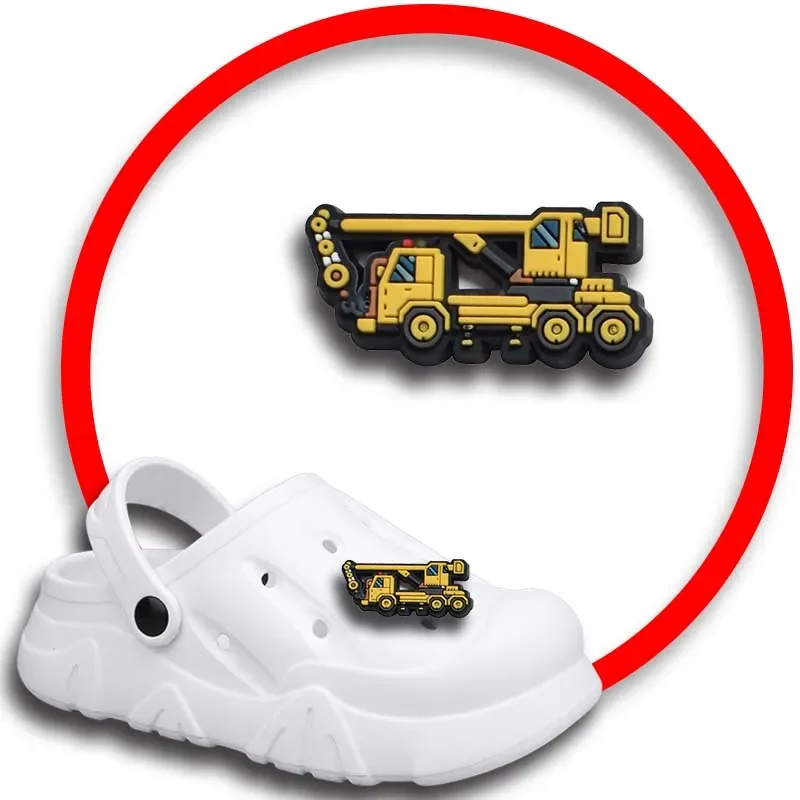 

Комплект булавок для Crocs, шармы, аксессуары для обуви, желтое украшение автомобиля, джинсы, женские сабо, пряжка, Детские сувениры, мужские значки, подарок для мальчика и девочки