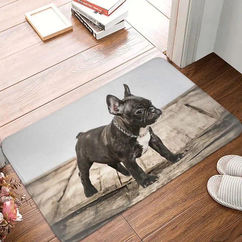 

French Bulldog Pet Bathroom Non-Slip Carpet Portrait Bedroom Mat Entrance Door Doormat Home Decor Rug