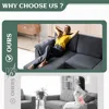 Convertible Sectional Sofa Couch, 3 Seat L Shaped Sofa with Removable Pillows Linen Fabric Small Couch Gray Children's Sofas 6