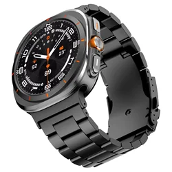 Luxury Titanium Metal Bracelet - Premium Business Watch Strap for Galaxy Watch Ultra (Black style1)