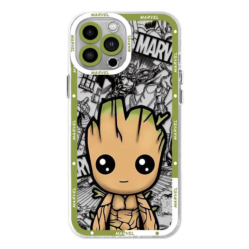 thumbnail image 1 of Funda de teléfono para iPhone 12 Mini XR 11 14 Pro 8 15 Plus 13 Pro Max SE 7 6s X XS, Marvel Avengers Spiderman Ironman, 1 of 5