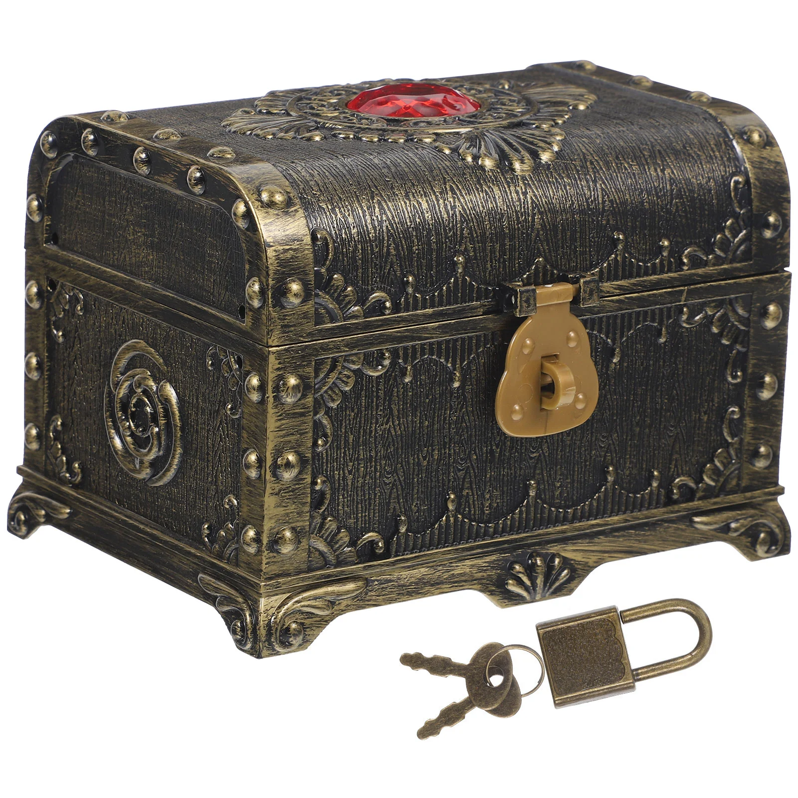 

Plastic Vintage Treasure Chest Coin Box Treasure Chest Pirate Box Plastic Gift Box