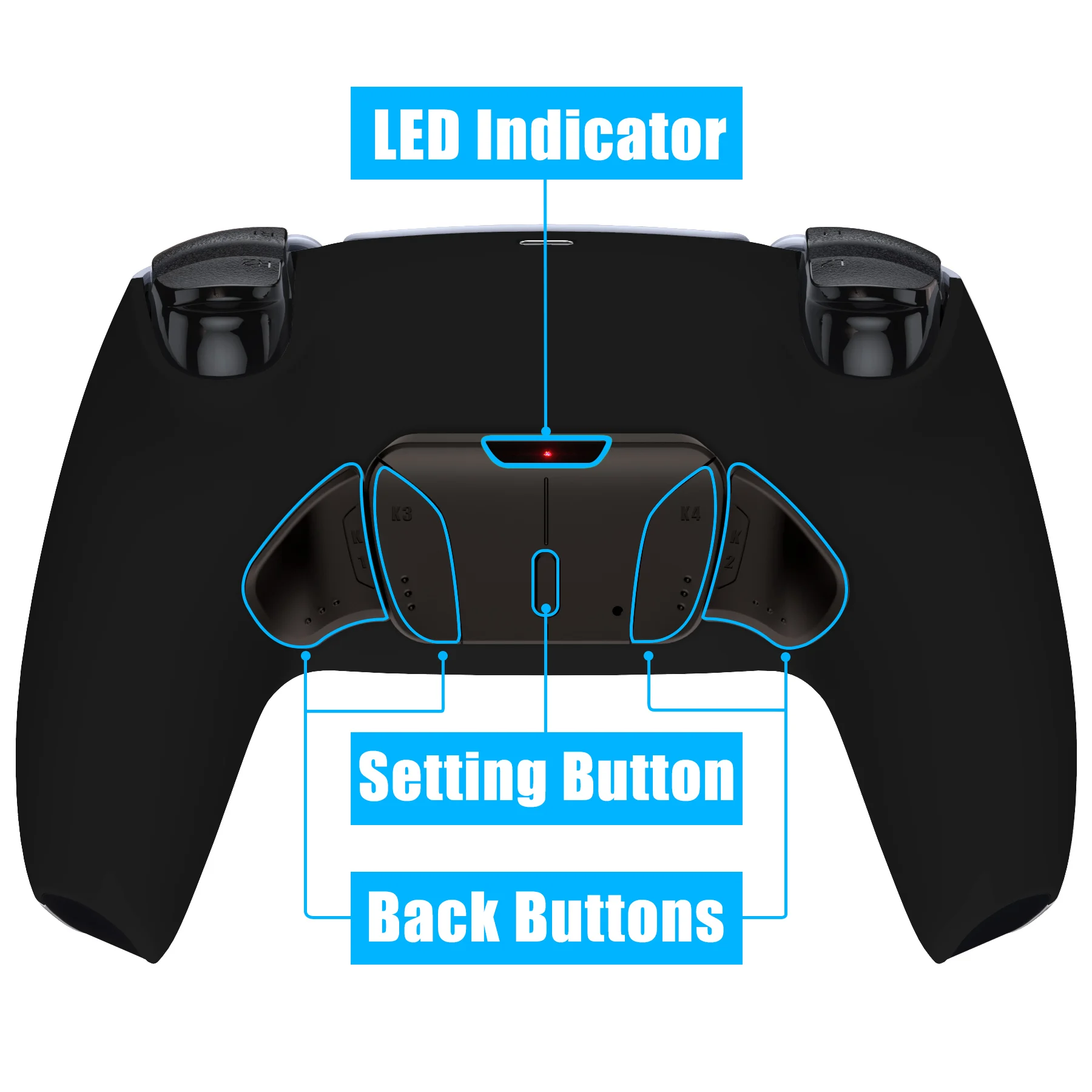 Remap Kit para Ps5 Controller Botões de Metal Real Upgrade Board Back Shell Button Extremerate Rgb Versão Bdm030 Bdm-040 - Image 5