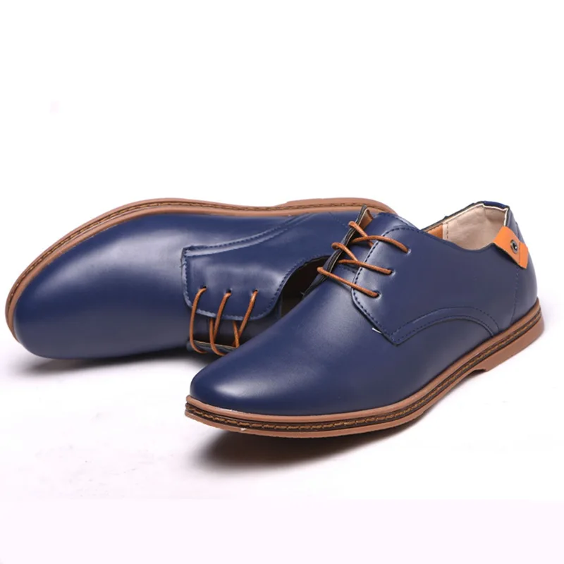 Whoholl High Quality Patent Leather Men Shoes Men Wedding Oxford Shoes Lace-Up Office Suit Men\'S Casual Shoes Man Dress Shoes 48