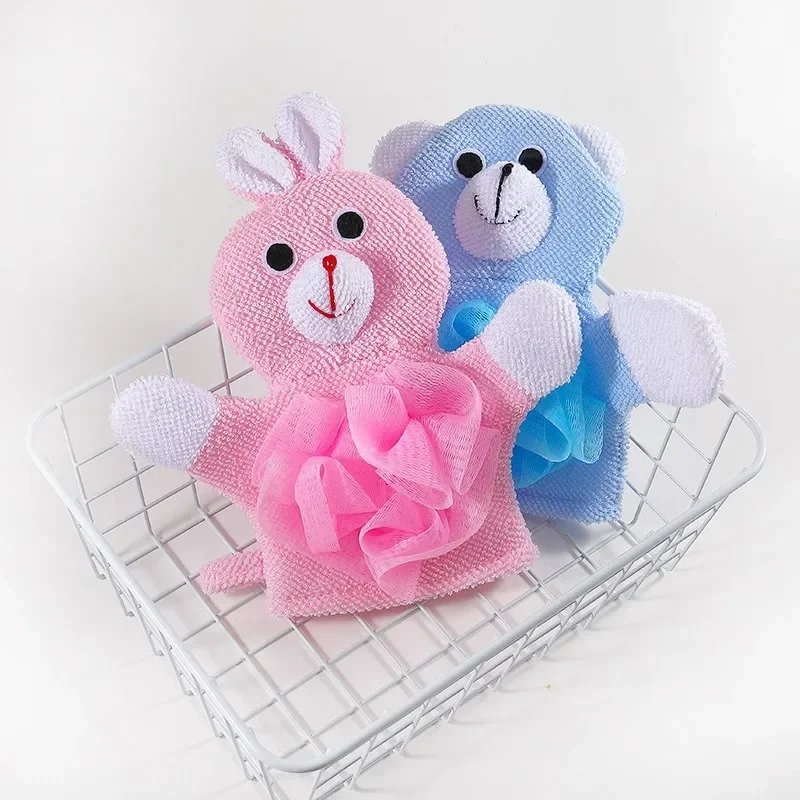 Cartoon Baby Shower Gloves Dual Purpose