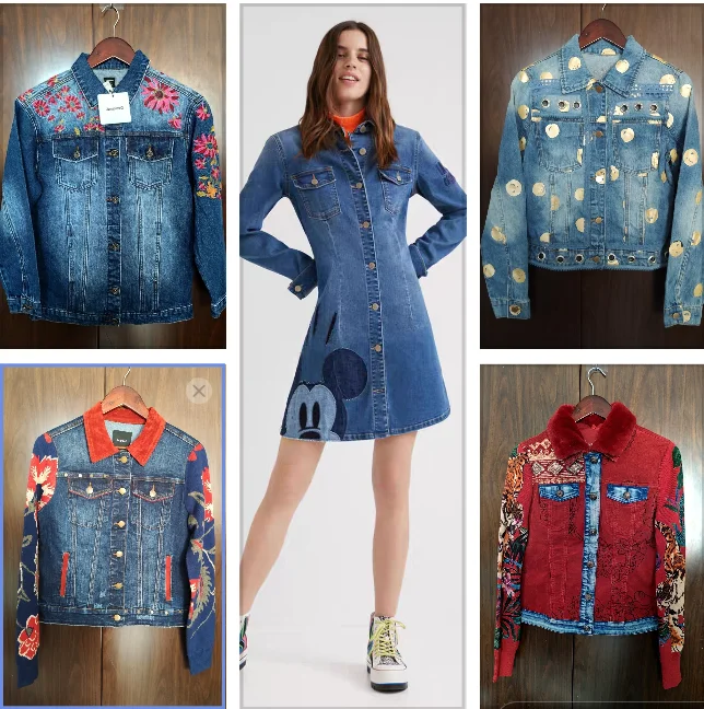 Foreign trade original single Spanish fashion new bright coated jacket short women's denim coat