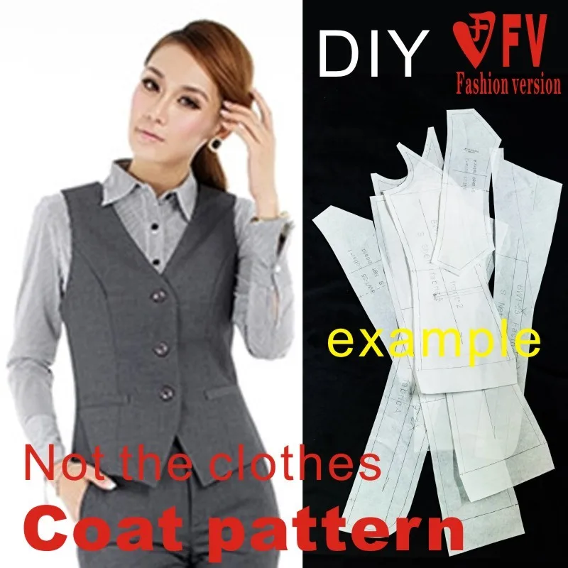 Women's Professional Wear Vest 1:1 Clothing Pattern BWT-26 Standard Cutting Design Drawings