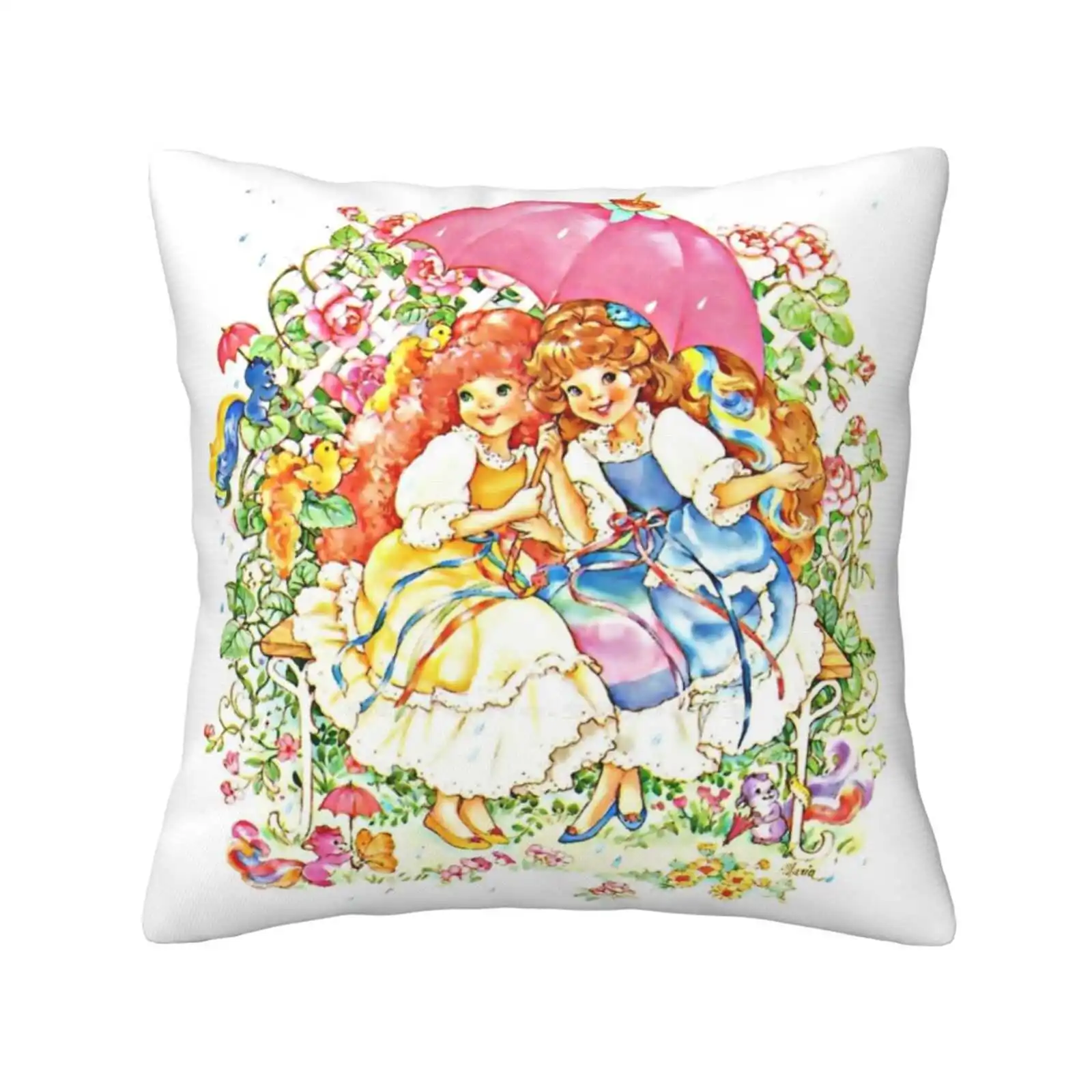 Lady Lovely Locks Pixietale Friends (Bianco) Federa Per Cuscino Lady Lovely Locks Curly Crown Fair Hair Waves Raven Waves