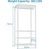 H4 Mini Portable Closet, 4 Tiers Freestanding Clothing Garment Rack for Small Space, Metal Clothes Wardrobe System for 5