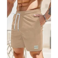 Men's Corduroy Shorts Labeled Summer Beach Short Pants Men Baggy Loose Basketball Shorts Casual Sweatpants Male 2