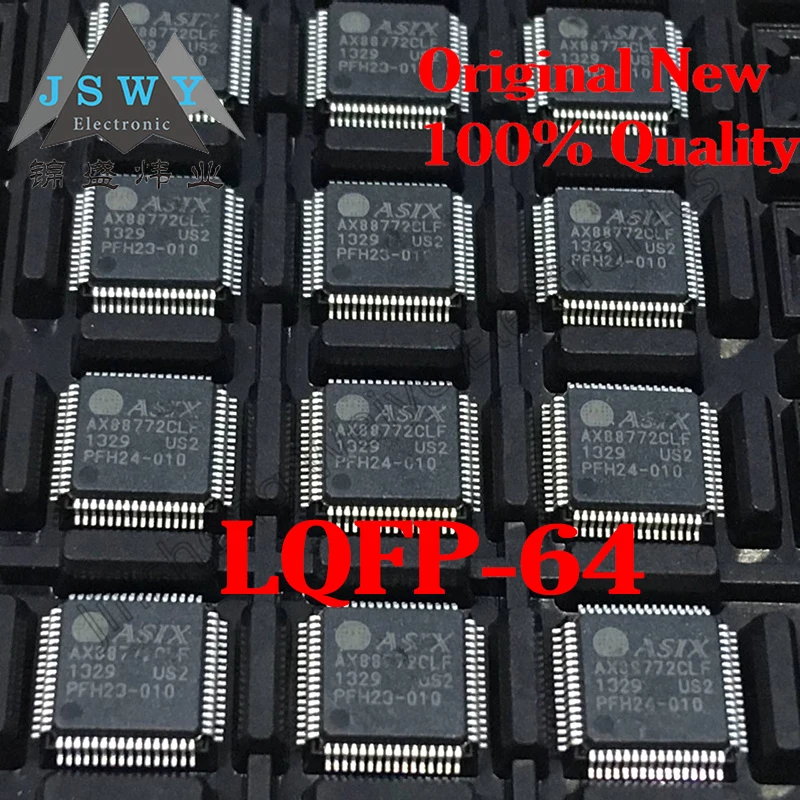 

(1/5 pieces) AX88772CLF AX88772C SMD LQFP64 100M Ethernet controller chip 100% brand new IC Electronics