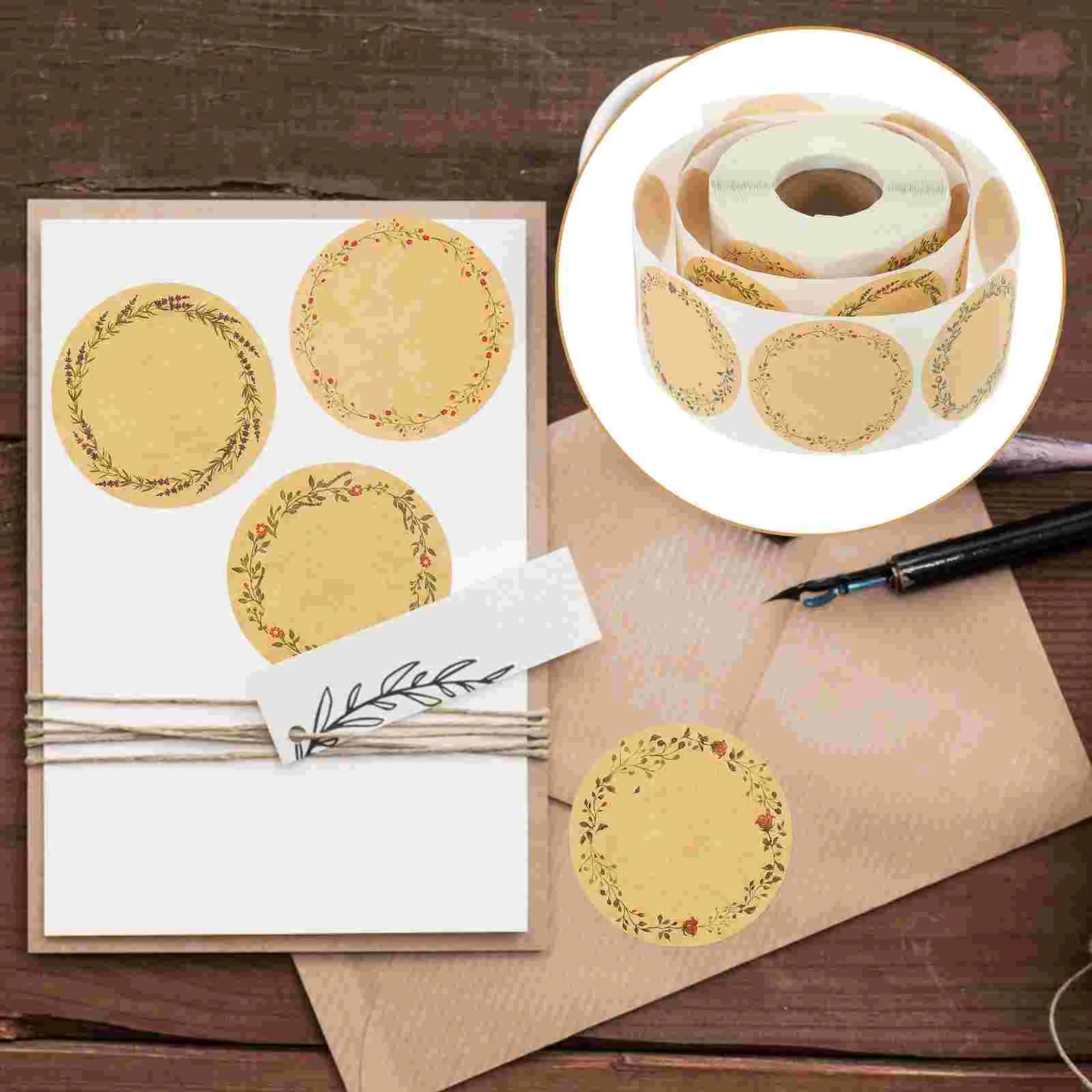 

1 Roll of Decorative Sealing Sticker Wrapping Gift Box Packaging Label Roll Gift Sticker