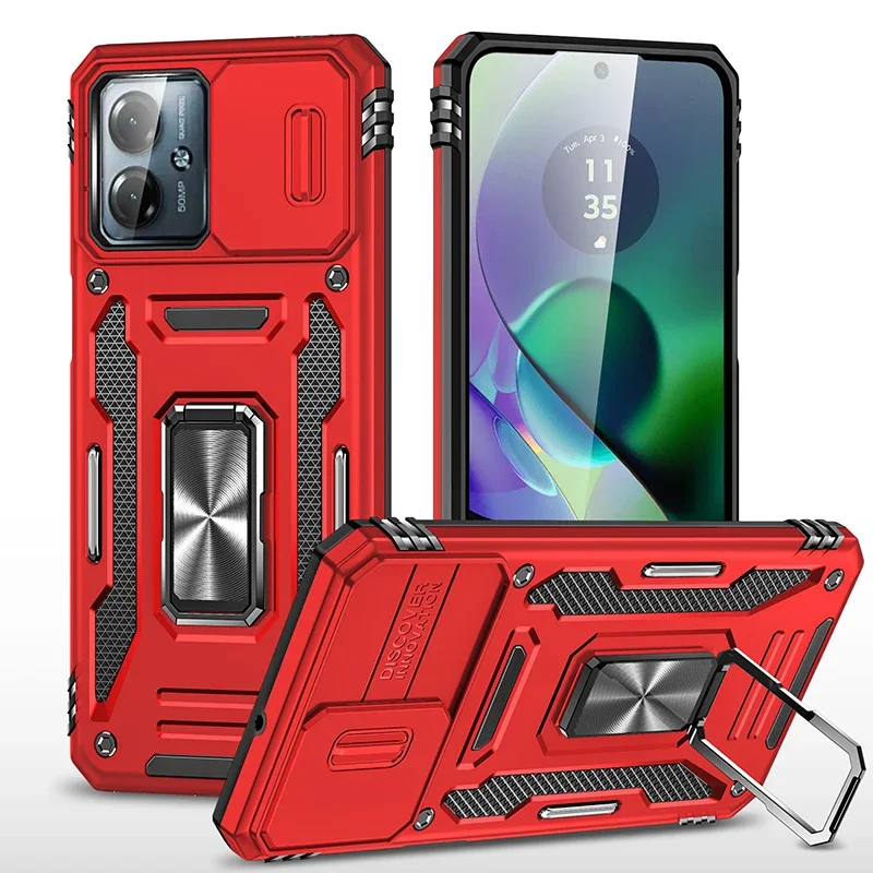 Ultimate Armor Shockproof Phone Case with Slide Window and Metal Holder