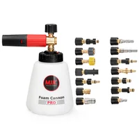 MJJC Snow Foam Lance PRO 2.0 high Pressure car Washer Compatible Varies Adapters 1.2L Big Mouth Anti-Leak Bottle Foam Gun Cannon 1