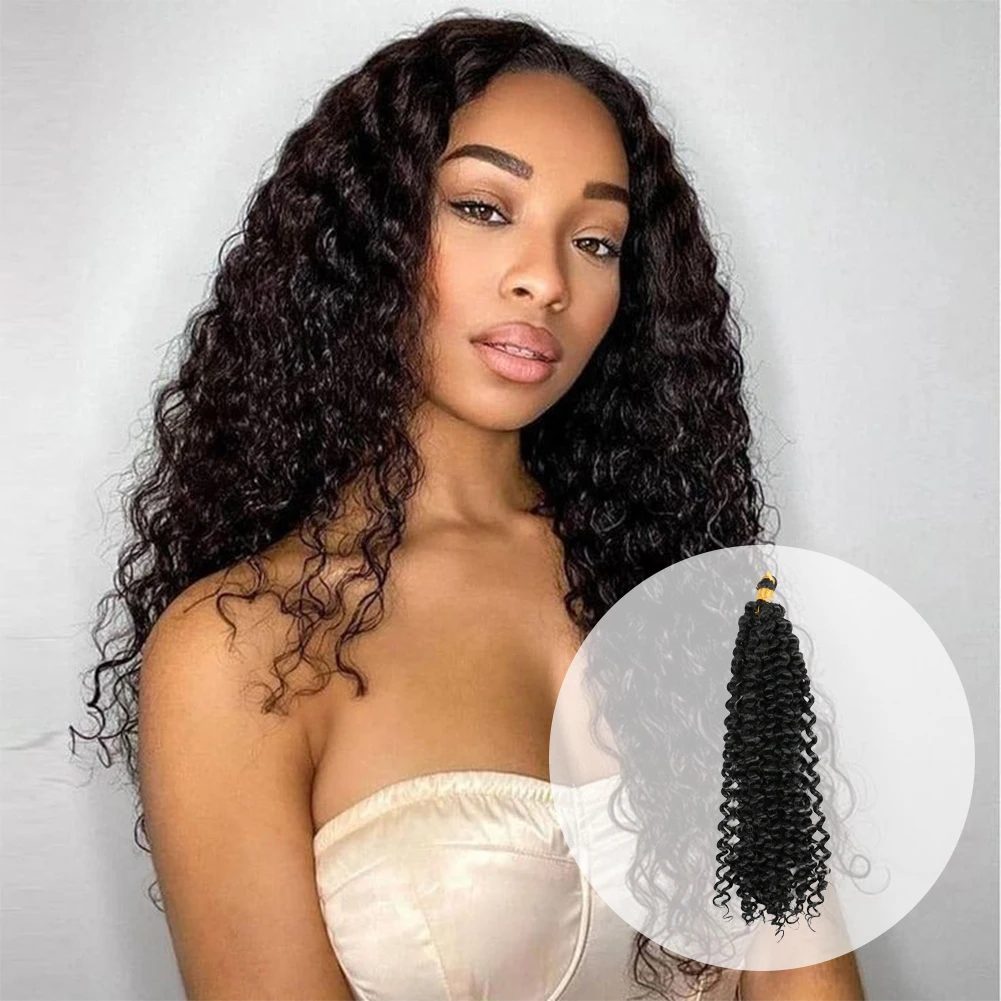 Dairess Water Curl Wave Hair Extensions Afro kinky Twist Bulk Crochet Braid Heat Resistant Synthetic Curly Hair for Women