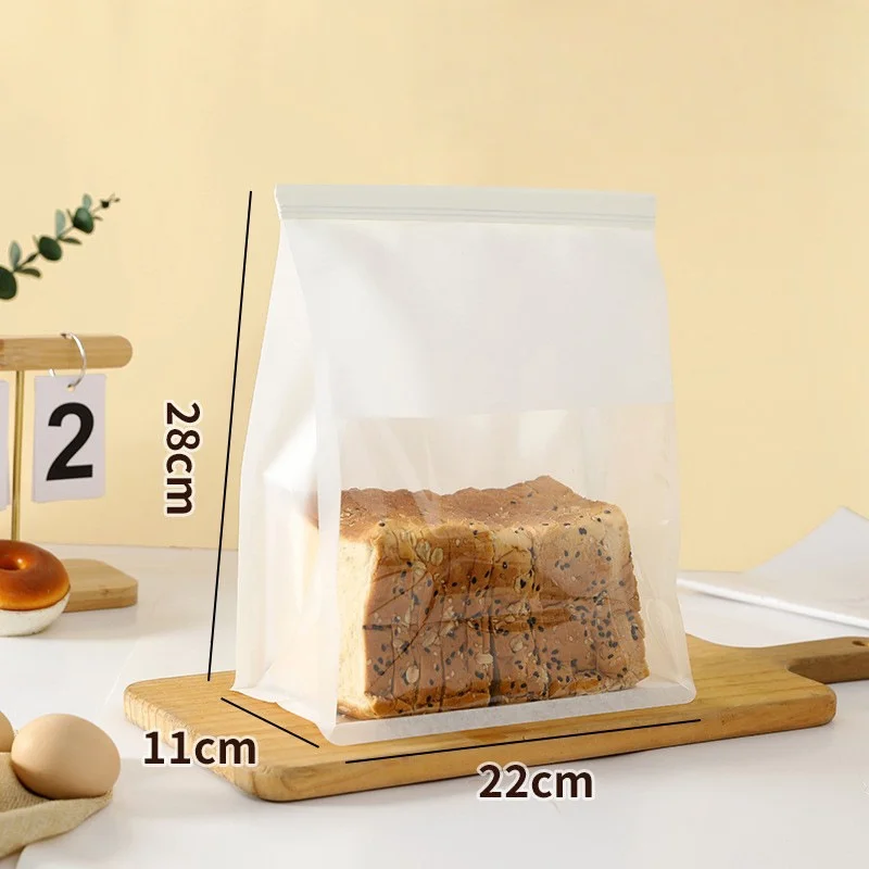 20pcs Kraft Bakery Bags with Clear Window, Reclosable Zipper or Self-Seal Closure, Stan... - SKU KBB01919 - UGI Packaging