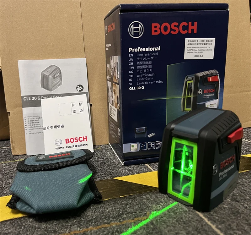 Bosch-GLL30G-Laser-Level-High-Precision-Green-Light-Two-Line-Instrument ...