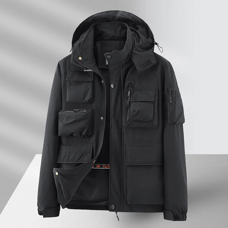 Man Jacket Free Shipping Casual Baseball Jacket Winter Windbreaker Outdoor Techwear Trekking Heavy Military