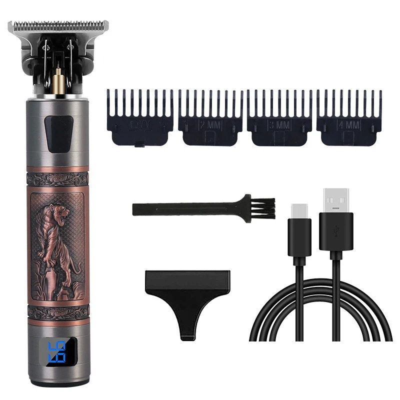 

Профессиональные машинки для стрижки волос, Мужской Электрический триммер для волос и бороды с цифровым дисплеем, Аккумуляторная Беспроводная Машинка для стрижки волос