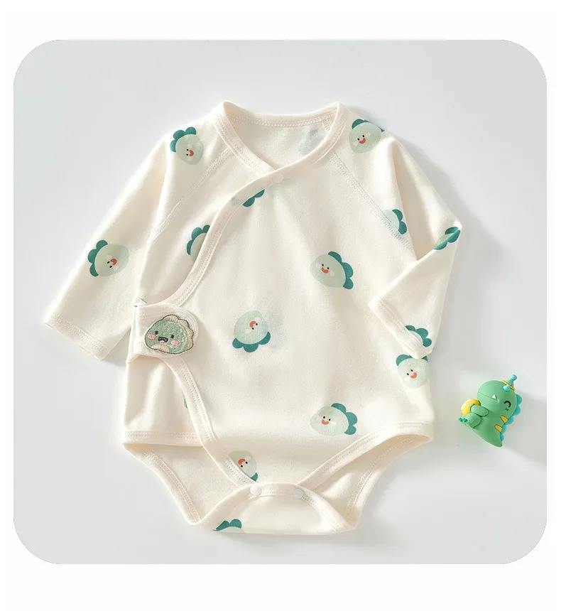 Ircomll 2-teiliger Frühlings- und Herbst-Body für Neugeborene, Baumwolle, langärmelig, Kleidung, Säuglingskleidung, Pyjama, Overalls für Mädchen und Jungen, 0–6 Monate – Detail 13