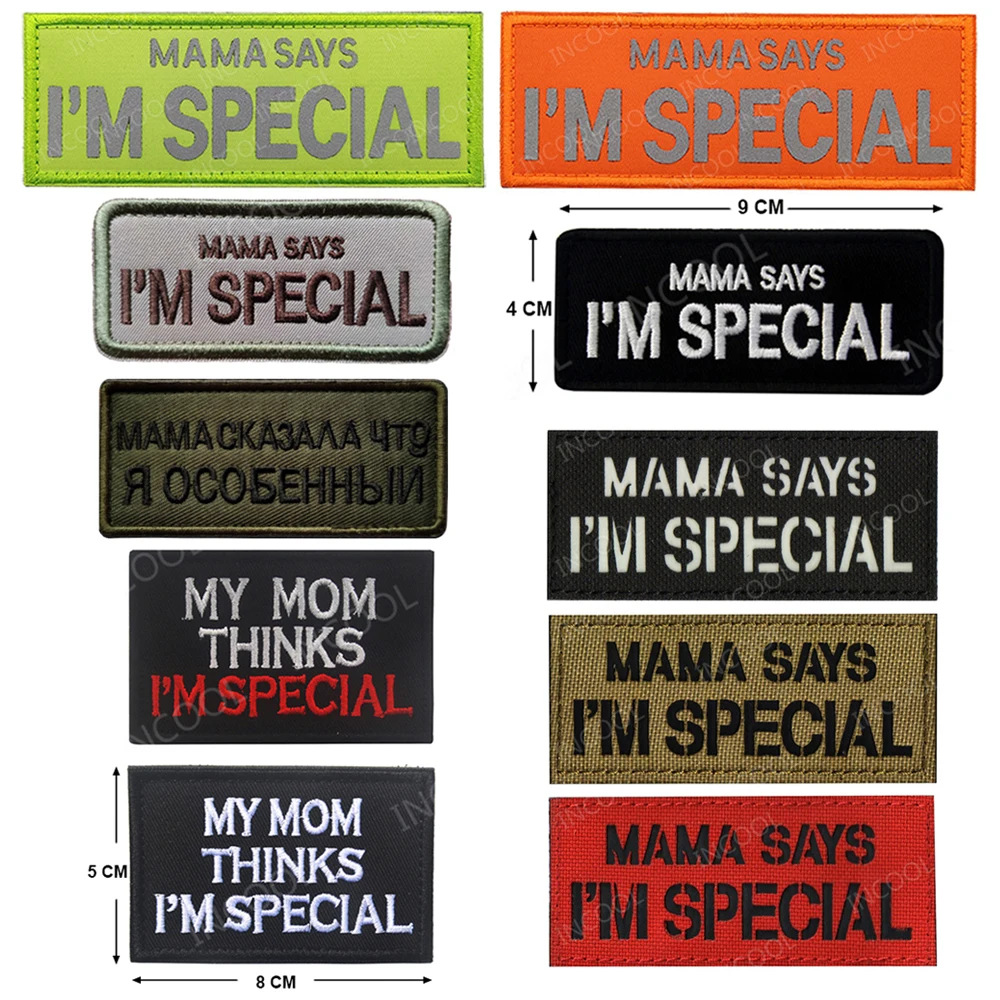 MaMa Says I'm Special Infrared Reflective IR Patches Tactical Military Embroidered Chevron Strip Badges For Cap Jackets | Дом и сад