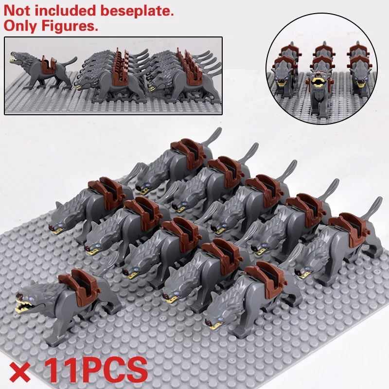 Medieval Military Sets Cavalry Figures War Horse Animals Building Blocks Parts Knight Weapons Accessories Toys for kids gifts 2