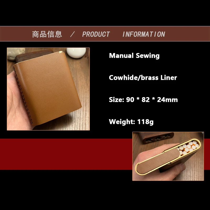 20Pcs Retro Lengthened Thin Cigarette Case Leather Material Split  Wear-resistant Anti-Pressure Cigarette Accessories - AliExpress
