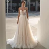 Vintage Wedding Dresses Backless Sleeveless Sexy Bridal Gowns A-Line Robes Lace Appliques Elegant Vestidos De Novia Customized 1