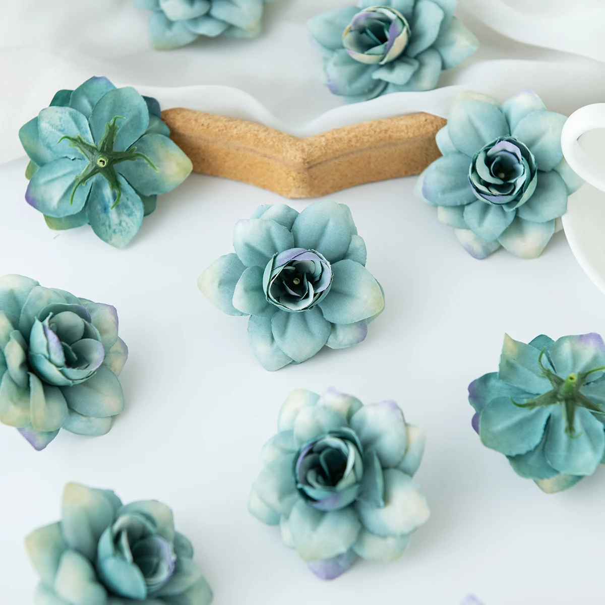 10 TEILE/SATZ Künstliche Rose Kopf Hause Outdoor Dekoration Gefälschte Blumen Hochzeit DIY Geschenk Box Kleidung Zubehör, Fotografie Requisiten – Detail 3