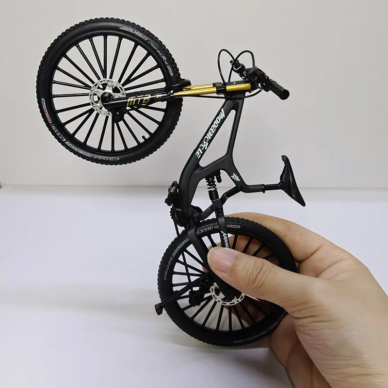 Model Mini Alloy Bicycle Diecast Metal Toy Bikes Shock Absorption Mountain Finger Bicycle Simulation Collection Toys 1:8