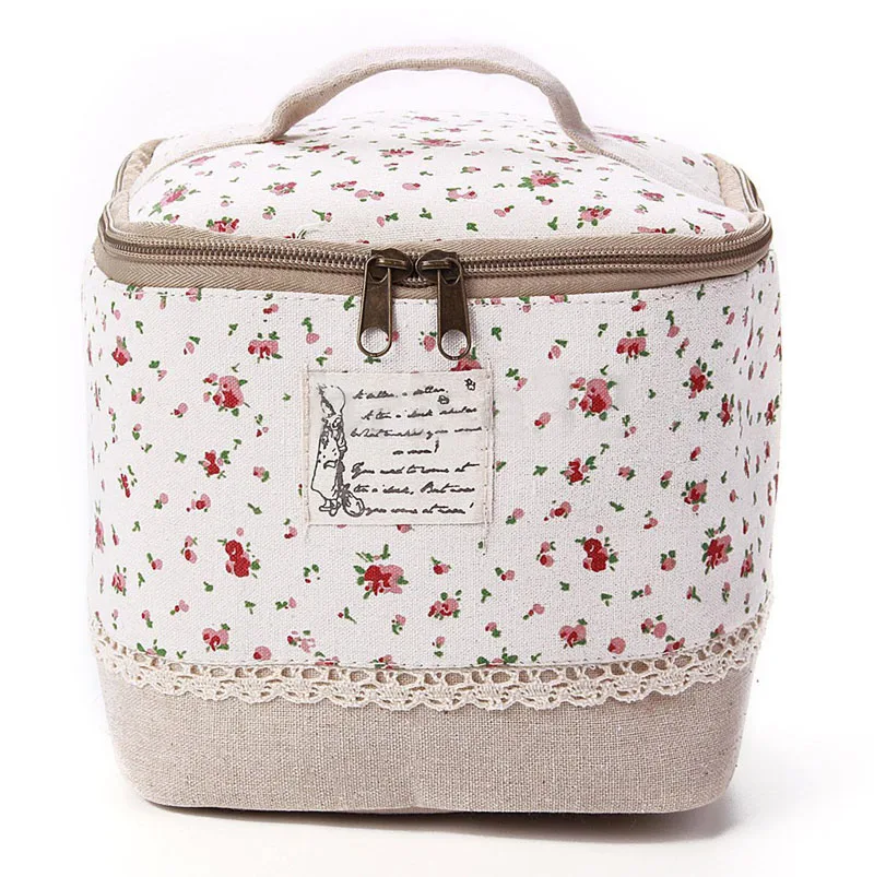 

Travel Multifunction Linen Cosmetic Makeup for Case Toiletry Storage