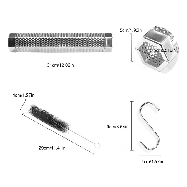 Négyzet Alakú Füstcső Grill Meleg Hideg Dohányzó Hálócső Füstgenerátor Rozsdamentes Pellet Dohányos Kültéri Bbq Cigaretta Doboz - Image 5