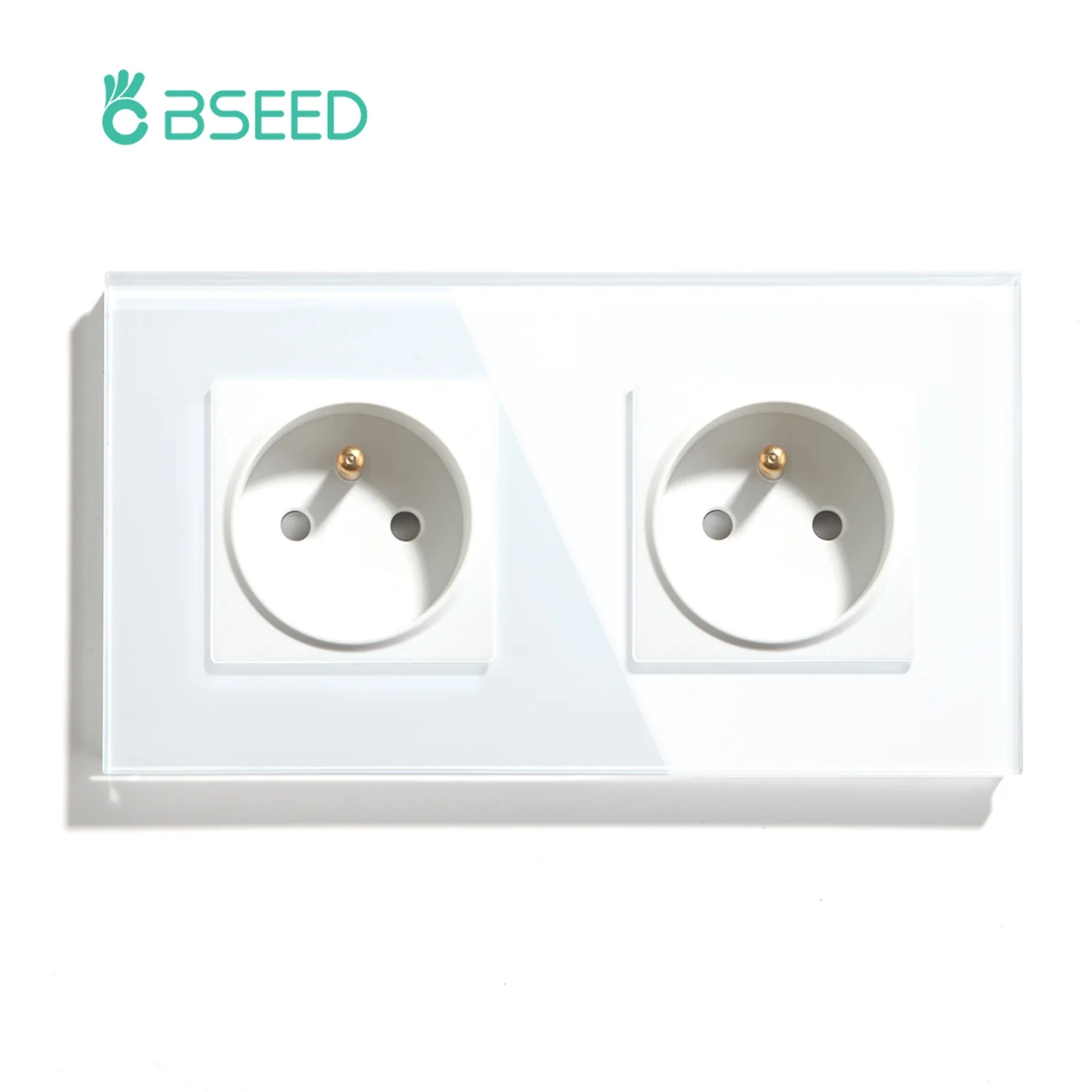 BSEED France Poland Standard Double Wall Socket 16A White Black Glod