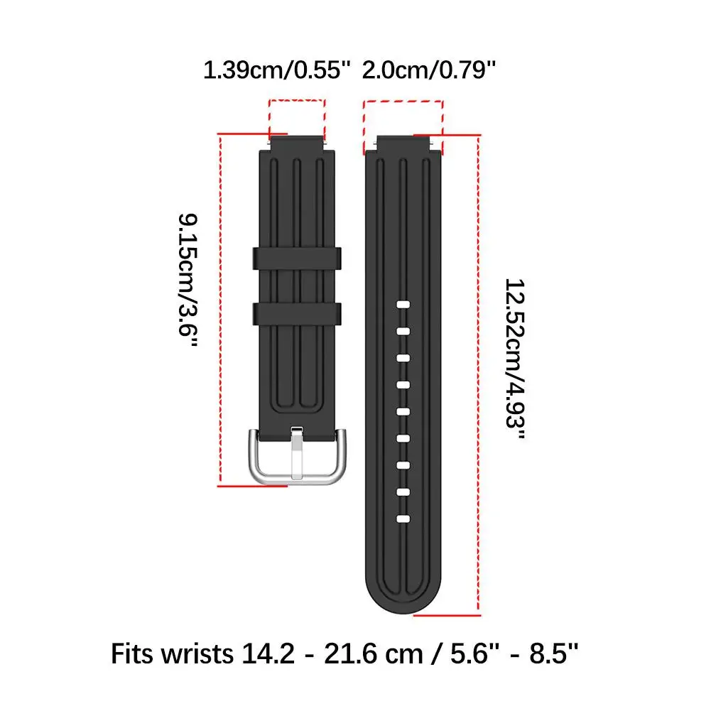 Enhanced Silicone Quick Release Watchband - QuickFit Replacement Strap