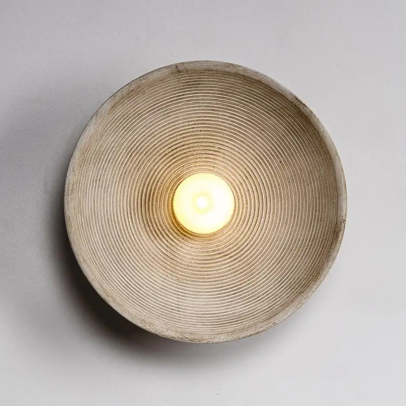 Description Picture 4 of itemIndoor Retro Japanese Style Wall Circle Lamp Bedroom Bedside Light Sconces LivingRoom Dining Room Aisle Decor Design Lighting