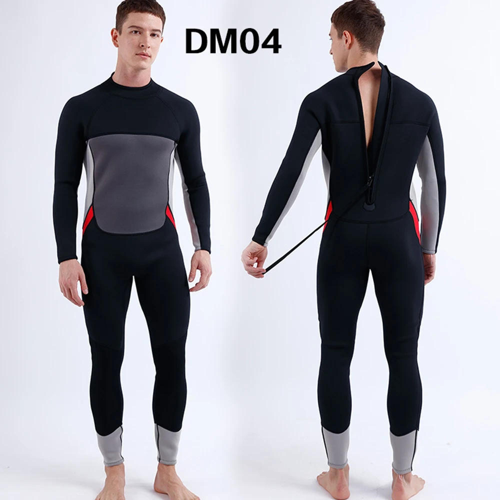 

3MM Men Sleeve Quick Dry Swimming Suit Adult Nylon Uv Protection Snorkeling Surfing Wetsuit Water Sports One-piece Diving Suit