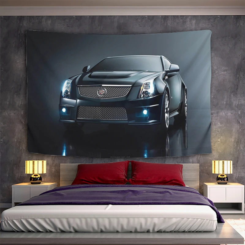 

C-Cadillacs гобелен, Настенный декор, украшение для спальни, гостиной, Декор, эстетические гобелены, художественная роспись, домашний кавайный бохо