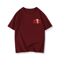 Mode d'été dessin animé américain ours mignon impression hommes et femmes t-shirt style décontracté Simple à manches courtes grande taille universelle 6