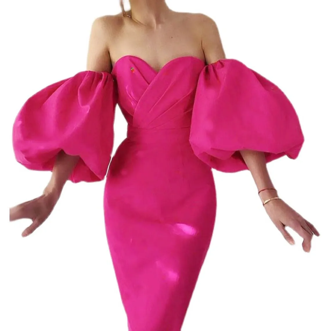 Satin finger gloves Puffy Satin Party Separate Sleeves Short Formal Evening Prom Gloves Fingerless Women Accessory